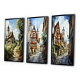 thumbnail image 3 of Designart "Blissful Rural Germany I" Germany Framed Wall Art Set Of 3 - Beige Germany Frame Gallery Wall Set For Home Decor, 3 of 6