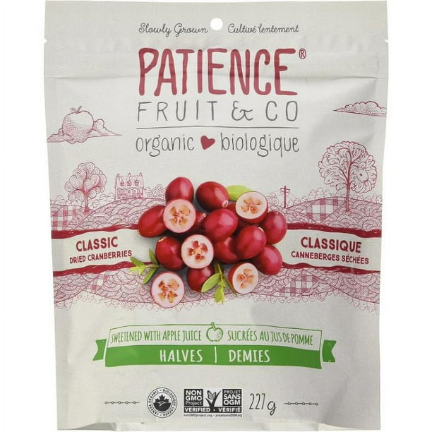 Patience Fruit & Co Organic Classic Dried Cranberries Sweetened With