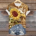 thumbnail image 7 of felwors Women's America 250th Anniversary T-Shirt – Bald Eagle, Statue of Liberty & NYC Skyline on American Flag, Patriotic Tee for 4th of July Events (Yellow, XXL), 7 of 7
