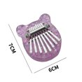 thumbnail image 3 of Mini piano de pulgar acrílico Kalimba compacto de 8 teclas, regalo exquisito para niños principiantes Likrtyny Para estrenar, 3 of 5