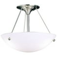 thumbnail image 2 of Three Light Brushed Nickel Bowl Semi-Flush Mount, 2 of 2