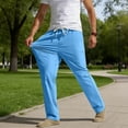 thumbnail image 6 of Hurxie Men's Hiking Pants Lightweight, Quick-Dry Moisture Wicking Outdoor Pants Sky Blue,L, 6 of 7