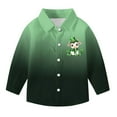 thumbnail image 5 of Xcmzpl Boys Hawaiian Shirt St Patricks Day Long Sleeve Casual Button Down Beach Aloha Shirt Kids Summer Hawaii Shirts 3-16 Years, 5 of 8