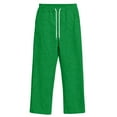 thumbnail image 7 of HKYNLAG Men's Baggy Sweatpants Loose Fit Elastic Waist Drawstring Wide Leg Lounge Sweat Pants with Pockets Streetwear Track Pants Green 3XL, 7 of 7