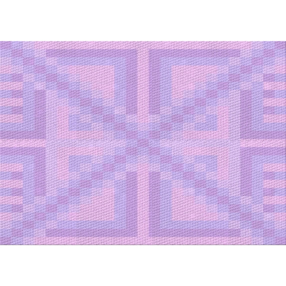 Ahgly Company Machine Washable Indoor Rectangle Transitional Heliotrope Purple Area Rugs, 6' x 9'