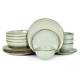 thumbnail image 1 of Stone Lain Brasa Modern Stoneware 16 Piece Dinnerware Set, Service for 4, Light Green, 1 of 8