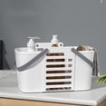 thumbnail image 1 of TIMIFIS Toilets Storage Rack Household Plastic Sundries Storage Basket Desktop Cabinet Rectangular Small Basket Home Transparent Bathroom Storage Basket, 1 of 6
