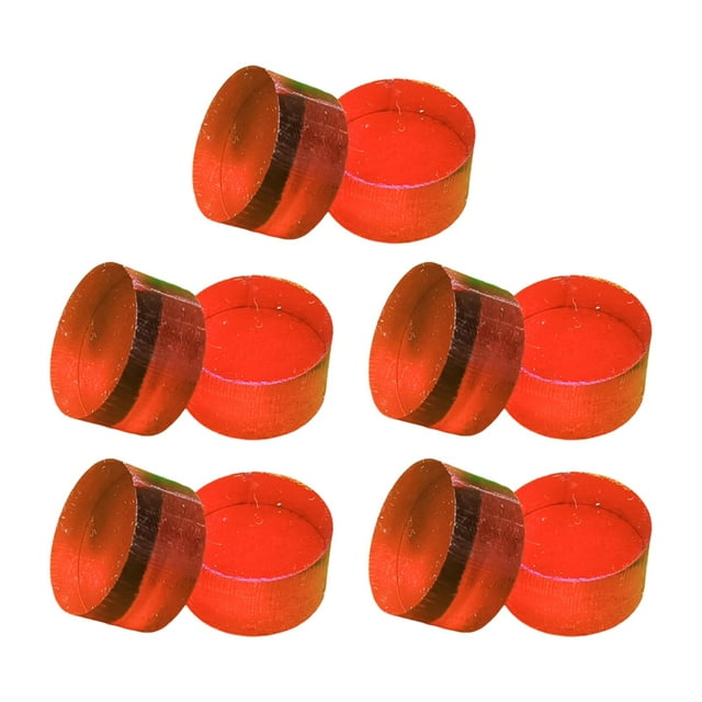 Siruishop 10 Pcs Pointes de Queue de Billard Transparentes, Accessoires de Billard, Accessoires de Canne de Piscine, Remplacement Intérieur Adulte Rouge