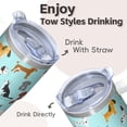 thumbnail image 4 of 20OZ Dog Paw Daily Use Tumbler with Handle Straw and Lid Insulated Coffee Cup for Women Friends Unique Holiday Birthday Gifts Maintains Drink Temperature for Extended Periods, 4 of 6