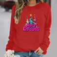 thumbnail image 4 of Ailaofu Ugly Christmas Sweater Women Funny Red Merry Christmas Sweatshirt Oversized Xmas Graphic Sweaters Holiday Pullover, 4 of 6