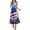 Blue#3, variant on Tnhcen Women's Casual 4th of July Dress V - neck Sleeveless Sunflower Print Maxi Dress Plus Size S - 2XL Stretchy Summer Party Casual Dress