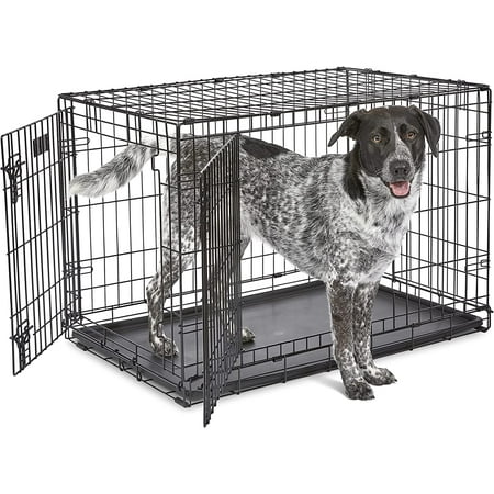 MidWest Homes For Pets Double Door iCrate Metal Dog Crate, 36