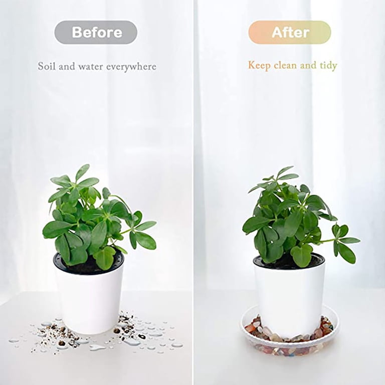 Plant Water Catcher 3PCS Square - 13.8x13.8 Inch Black Plastic Drip Trays  For Indoor/Outdoor Pots, Water Catcher For Gardens Plant Pot Saucers