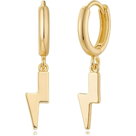 XBage Women Earrings Gold Huggie Hoop Dangle Drop 14K Gold Plated Small Simple Hypoallergenic Everyday Jewelry[H8934]