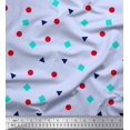 thumbnail image 1 of Soimoi Velvet Fabric Square,Dot & Triangle Geometric Print Fabric by Yard 58 Inch Wide, 1 of 3