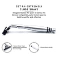 thumbnail image 4 of Heavyweight Chrome Razor Handle from Taconic Shave - Includes One Preloaded Razor Blade, 4 of 9