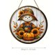 thumbnail image 2 of Letrero redondo de madera Fiudx con forma de calabaza y girasol, 2 of 5