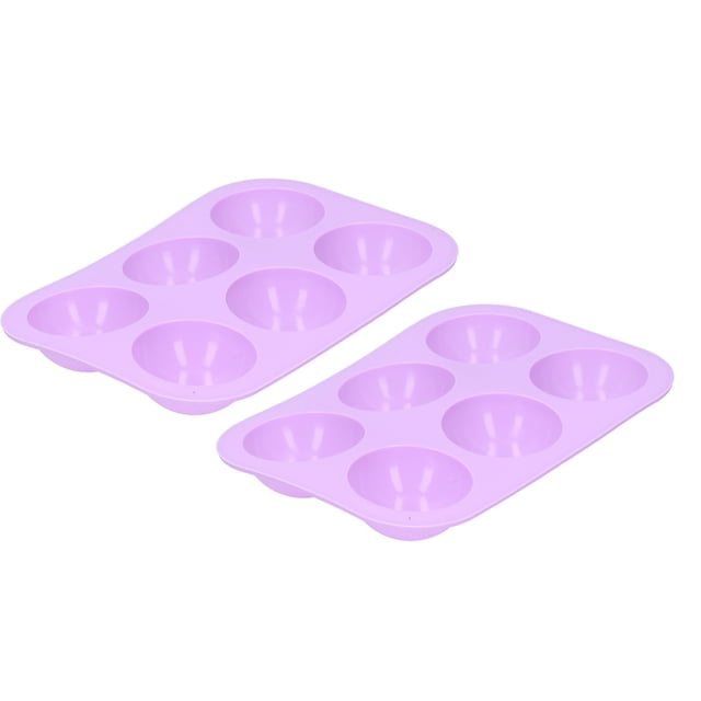 Molde De Silicona De Esfera, 2 Moldes Antiadherentes Para Tartas, Media Bola, Cubitos De Hielo Suaves, Galletas, Horno Microondas Para Nevera, Tartas, Chocolate Ccdes 6‑Grid Cake Mold