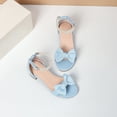 thumbnail image 5 of Kids Bow & Pearl Heeled Sandals, Girls' Summer Open-Toe Shoes, Wedding Party Dance Sandals for Toddler Girls, 5 of 8