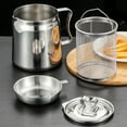 thumbnail image 3 of 1.5/2L Stainless Steel Oil Filter Pot with Deep Fryer Basket Large Capacity Fine Mesh Strainer Bacon Grease Saver Oil Storage Container Kitchen Supplies, 3 of 7