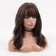 thumbnail image 5 of Fiudx Peluca de Seda, Postizo de Fibra Resistente a Altas Temperaturas, Elegante Diseño Rizado, Flequillo Largo de Aspecto Natural, Ideal para Fiestas y Uso Diario, Moda Femenina, Tamaño Ajustable, F, 5 of 7