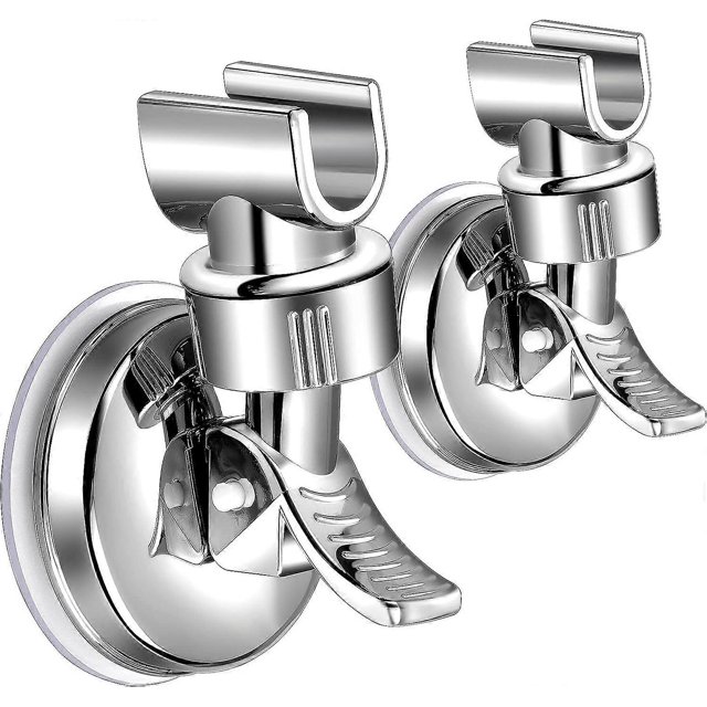 2PCS Shower Head Holder Adjustable Removable Shower Wall Holder Bracket Suction Cup Shower Head Bracket No Drilling