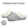 thumbnail image 2 of Needbo Women's Fuzzy Slippers Memory Foam House Outdoor Indoor Warm Soft Plush Lining Slip On Bedroom Shoes, Grey Size 10-11, 2 of 6