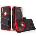 thumbnail image 2 of ZIZO BOLT Series for iPhone Xs Max case Military Grade Drop Tested with Tempered Glass Screen Protector, Holster, Kickstand BLACK RED, 2 of 6
