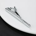 thumbnail image 3 of Stylish Silver Tie Clip for Men Adjustable Width Non Slip Clasp Formal Occasions, 3 of 9