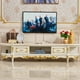 thumbnail image 3 of Solid Wood TV Cabinet  European Style Oval Marble Coffee Table  Floor Storage Locker Living Room Furniture My Lux Decor Round, 3 of 5