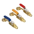 thumbnail image 1 of Air Conditioning Refrigerant Ball Valve, Compact Refrigerant Ball Valve 6PCS Low  Permeability  For R410A R134A Refrigeration Charging Hoses, 1 of 8