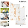 thumbnail image 6 of Yayeee 100% Cotton Hand Towels for Bathroom 16" x 28" Soft Absorbent Kitchen Towel, White Seahorse, 6 of 7