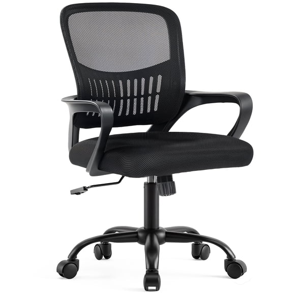 Highsound Office Chair, Computer Desk Chair Gaming-Ergonomic Mid Back Cushion Lumbar Support with Wheels Comfortable Blue Mesh Racing Seat Adjustable Swivel Rolling