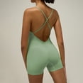 thumbnail image 2 of EYNMVR Backless Tummy Control Jumpsuits for Women One Piece Workout Jumpsuits Sleeveless V Back Lizvette Scrunch Yoga Rompers, 2 of 9