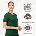 thumbnail image 6 of Women's Zone Performance Mesh T-Shirt, 100% Polyester Interlock Short Sleeve Crewneck Tee, Assorted Solid T-shirts (Dark Color 3 Pack, S), 6 of 7