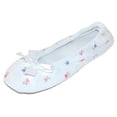 thumbnail image 1 of Isotoner Pantoufles Ballerines Brodées en Éponge (Femmes), 1 of 3