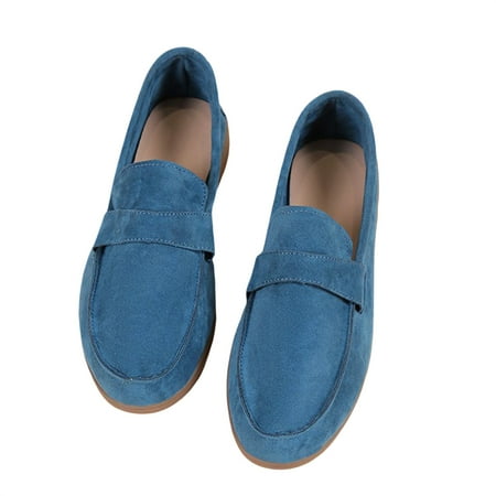 Loliuicca Women s Dressy Loafers Casual Slip On Work Flats Business Shoes