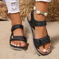 thumbnail image 6 of KEVCHE Womens Arch Support Walking Sandals, Comfortable Open Toe Wide Width Orthopedic Sandals, Adjustable Hook Loop Strap Summer Dressy Non Slip Slingback Flat Sandals, 6 of 8
