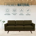 thumbnail image 4 of LeisureMod Chester Modern Faux Leather Sofa in Green Leather, 4 of 11