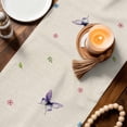 thumbnail image 4 of Table Runner - 120 Inch Long, Spring Gnomes Kitchen Dining Table Runner Dresser Scarves, Vintage Botanical Blossom Rose Leaves Farmhouse Decor for Coffee Tables Wedding Party Banquet, 4 of 8