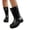 Black, variant on Women's Mid Calf Chunky Rubber Rain Boots, Waterproof Solid Color Thick Sole Non Slip Protective Work Outdoor Mud Garden Water Shoes With Wide Calf Comfort Footwear,Dark Green 5.5