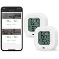 thumbnail image 1 of Termómetro higrómetro Bluetooth, sensor inalámbrico con función de notificación de alarma y exportación de datos a través de la aplicación para iOS Android, 【2 piezas】 TUNC Sencillez, 1 of 5