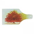 thumbnail image 1 of Leaves Cutting Board, 2 Different Fall Tree in Distinctive Color in Watercolors Design Woodland Boho, Tempered Glass Cutting and Serving Board, Wine Bottle Shape, Yellow Orange, by Ambesonne, 1 of 1