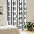 thumbnail image 2 of Ambesonne Oriental Curtains, Mandala Pattern, Pair of 28"x63", White Black, 2 of 5