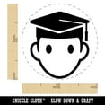 thumbnail image 2 of Occupation Student Graduate Cap Graduation Icon Self-Inking Rubber Stamp Ink Stamper - Purple Ink - Medium 1 Inch, 2 of 7