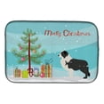 thumbnail image 1 of Carolines Treasures BB2941DDM Black Border Collie Merry Christmas Tree Dish Drying Mat, 1 of 1
