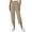 Khaki, variant on Admvng Linen Capri Pants for Women Elastic Waist Summer Casual Comfortable Cropped Pants