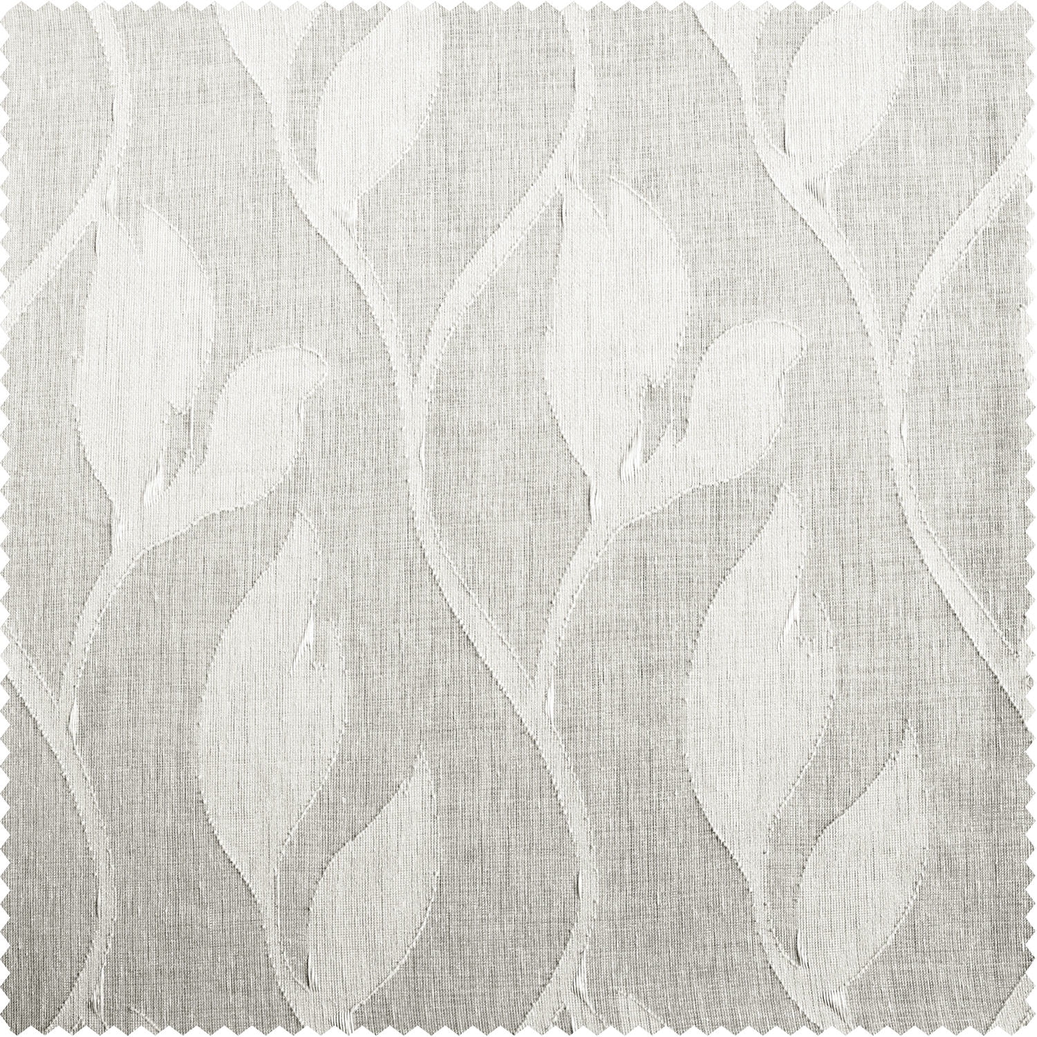Avignon Vine Patterned Faux Linen Sheer Curtain (1 Panel), Avignon Vine, 50W X 108L