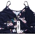 thumbnail image 4 of Women's V Neck Floral Spaghetti Strap Summer Casual Swing Dress with Pocket L, 4 of 5