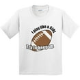 thumbnail image 3 of Inktastic Football Like a Girl Youth T-Shirt, 3 of 5